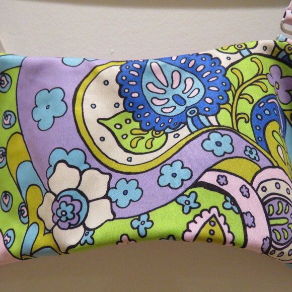 THE HIPPIE SHAKE Marcie Psychedelic Floral Bikini Top Retro 70s Swim Boho - Picture 5 of 12